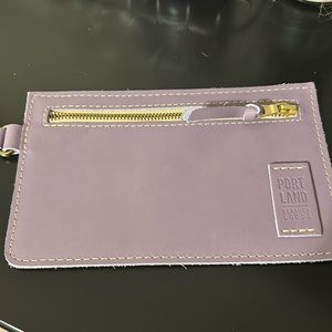 Portland Leather Lavender Wristlet